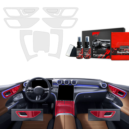 Scratch-resistant film for automotive interior elements