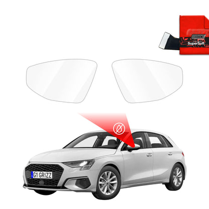 Rain protection film for exterior mirrors