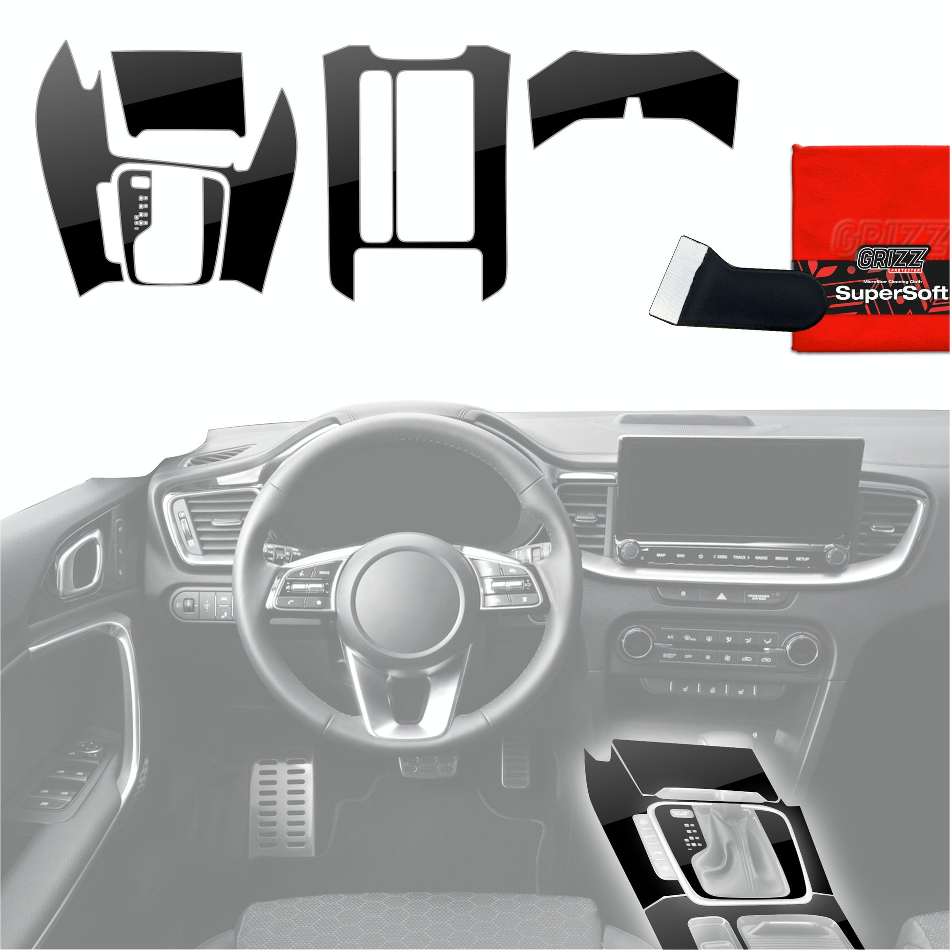 Scratch-resistant film for automotive interior elements