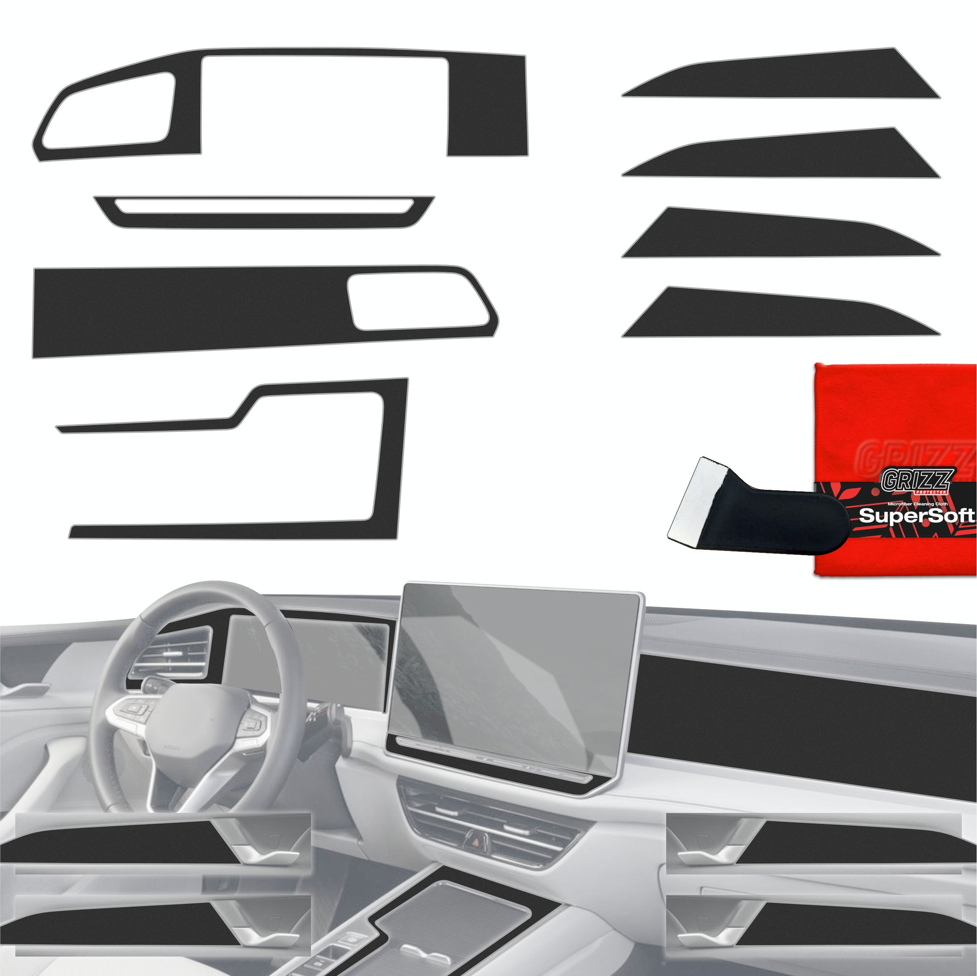 Scratch-resistant film for automotive interior elements