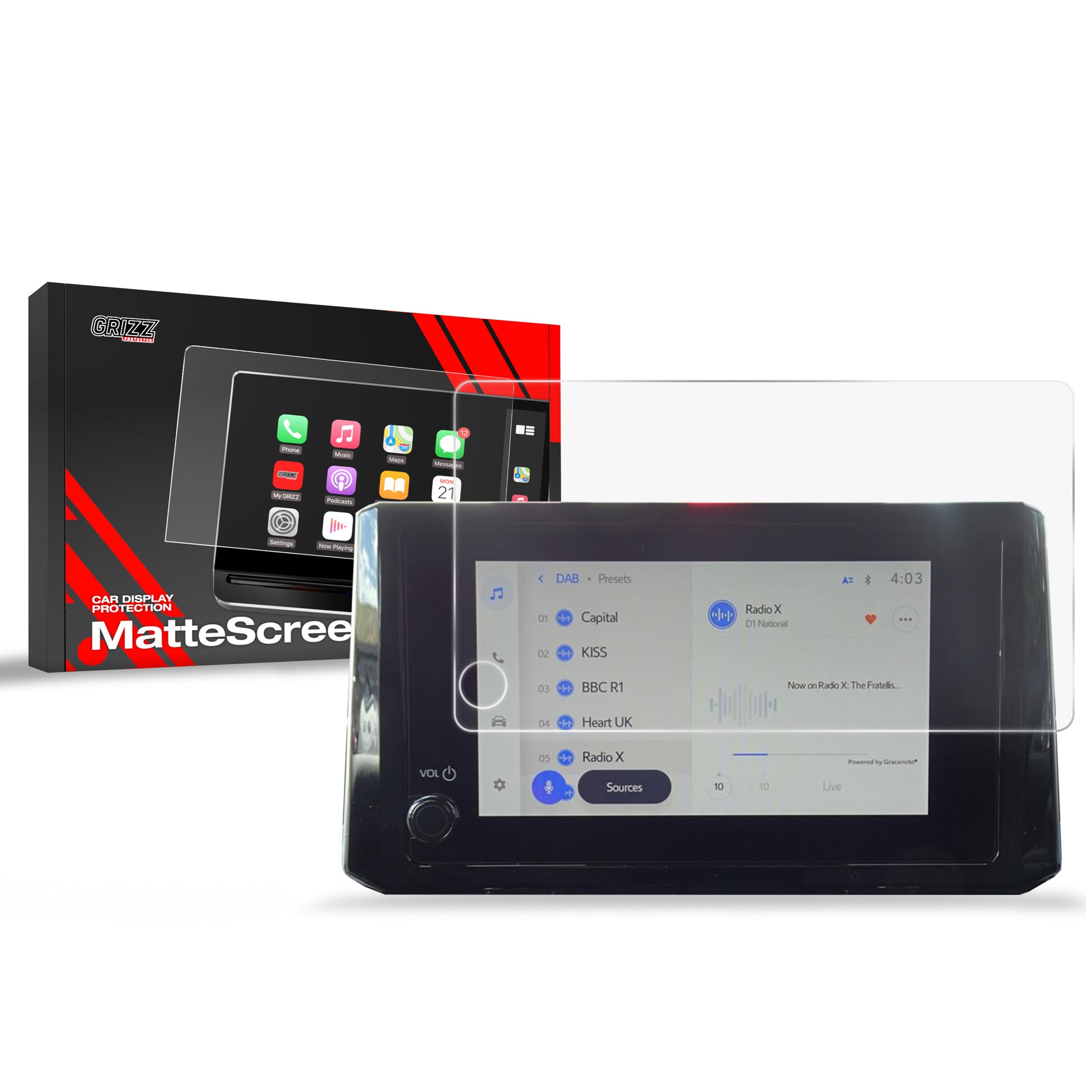 Anti-fingerprint screen protector for car touchscreen