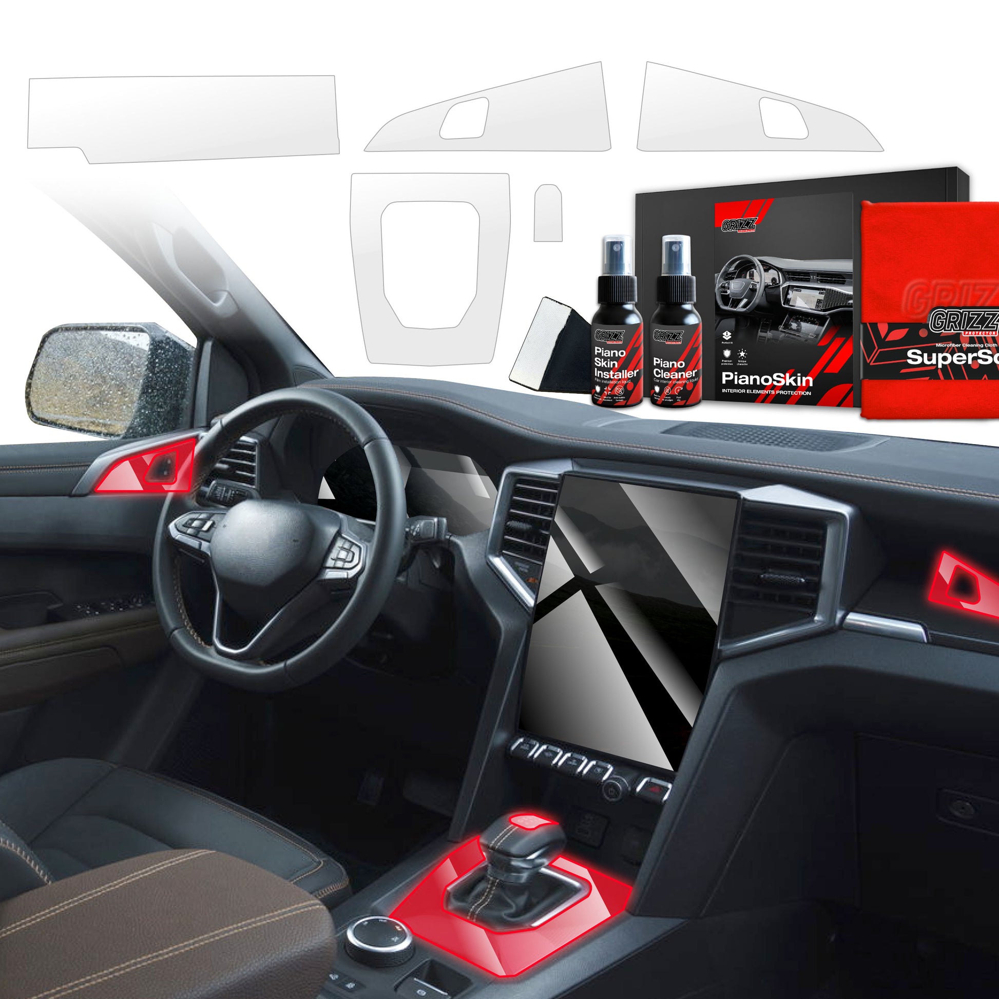 Scratch-resistant film for automotive interior elements