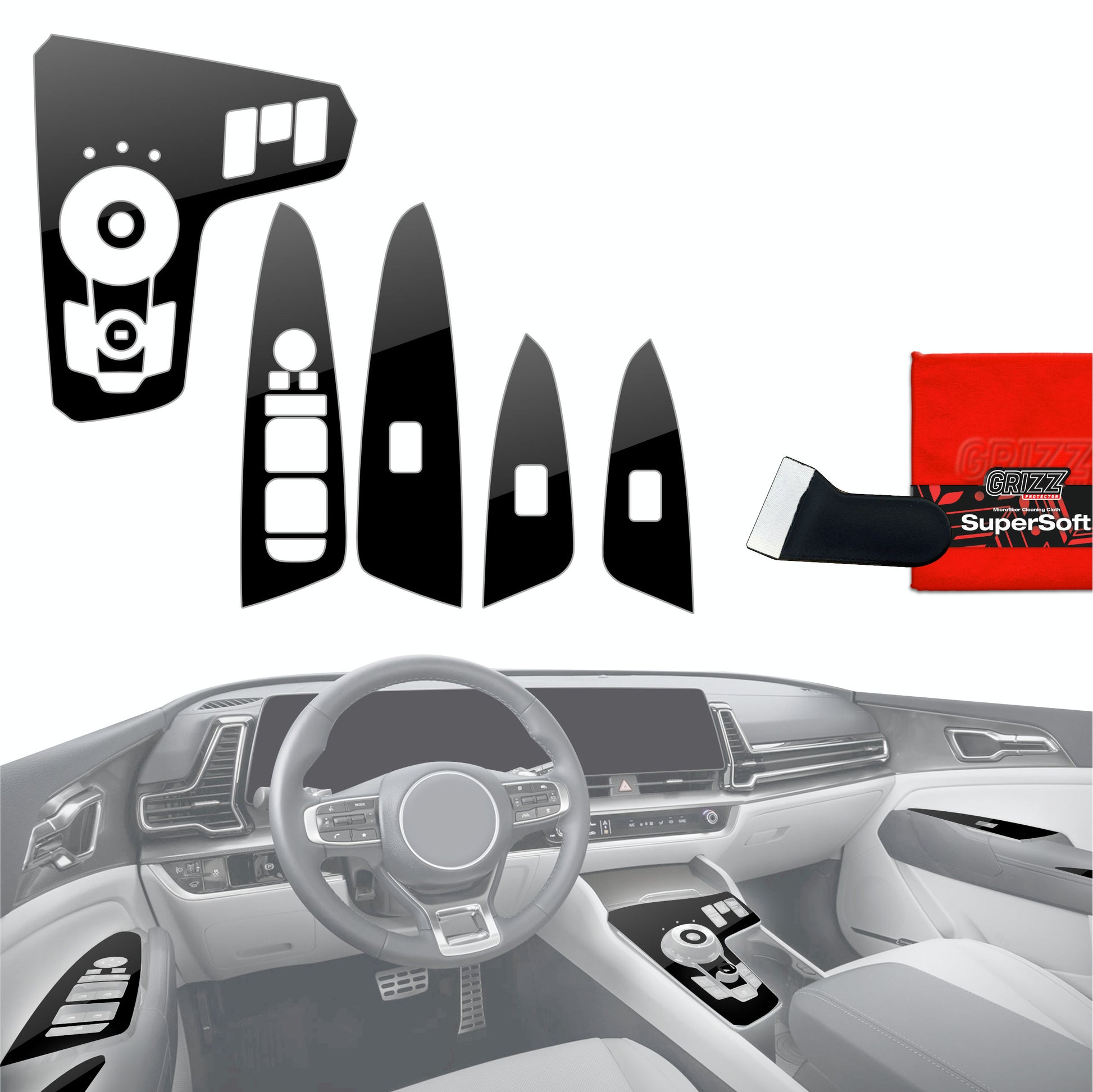 Scratch-resistant film for automotive interior elements