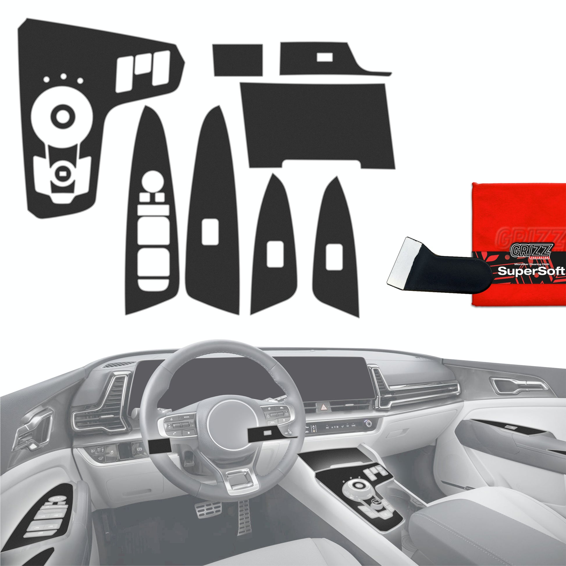 Scratch-resistant film for automotive interior elements