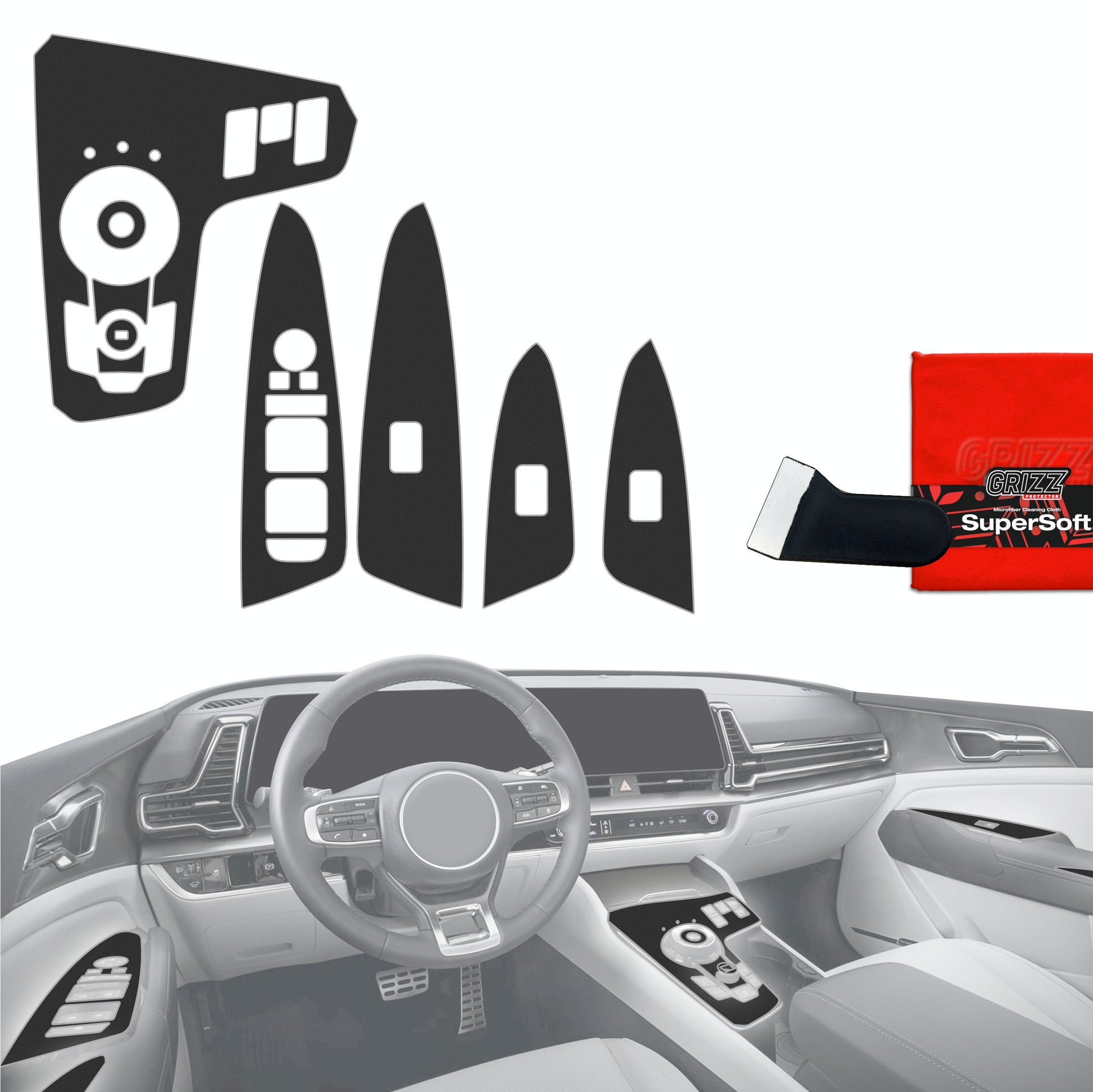 Scratch-resistant film for automotive interior elements