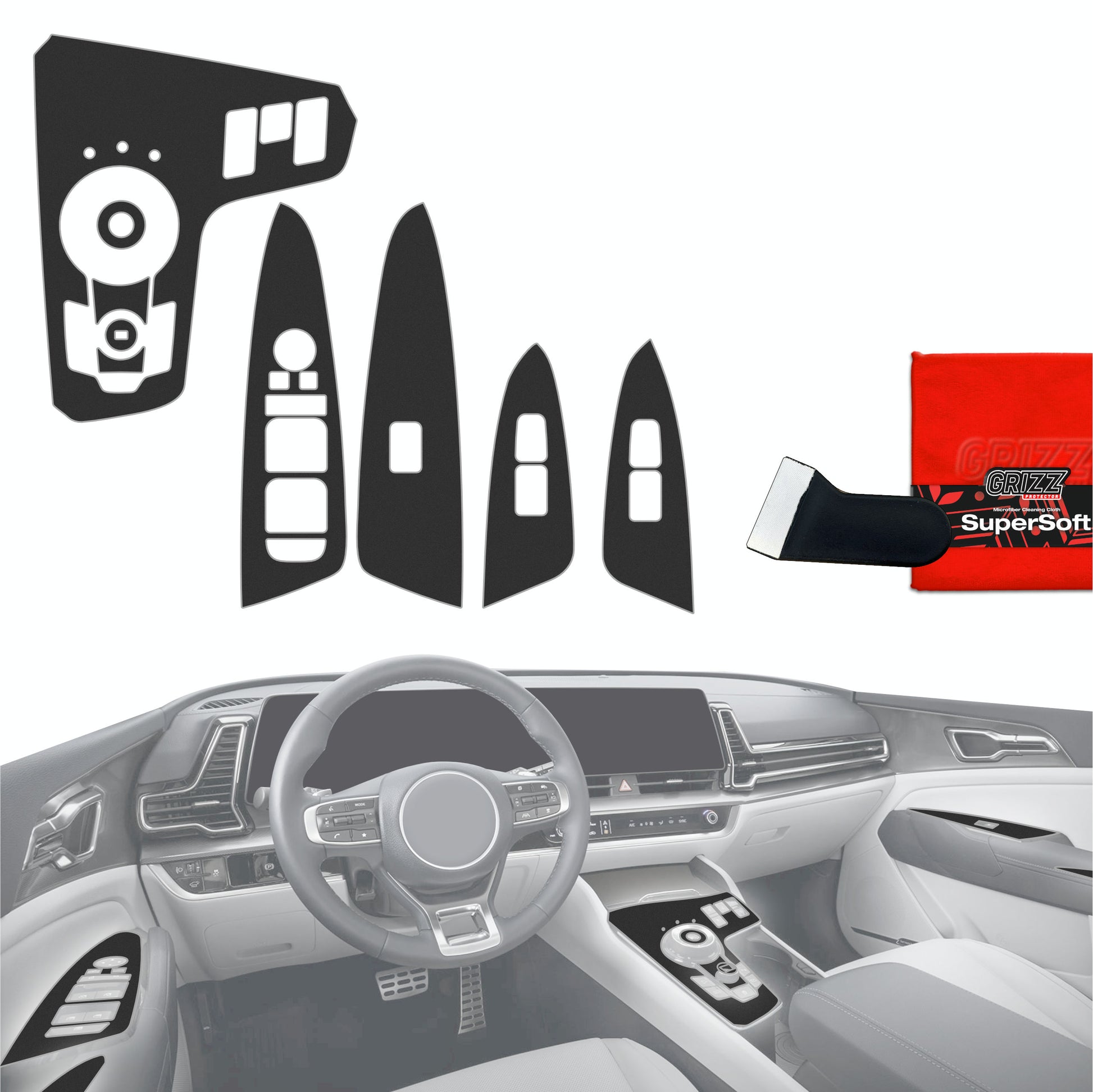 Scratch-resistant film for automotive interior elements