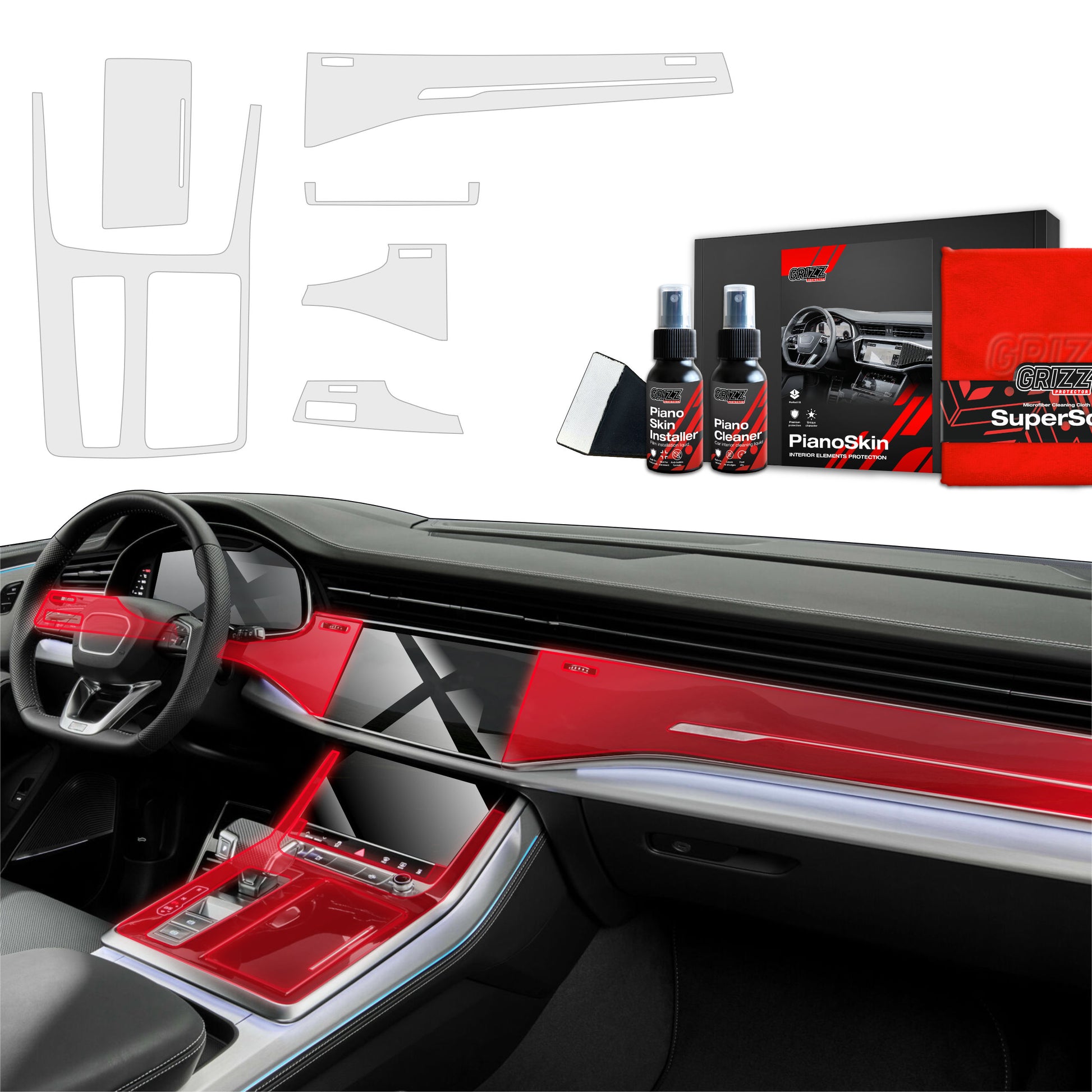 Scratch-resistant film for automotive interior elements
