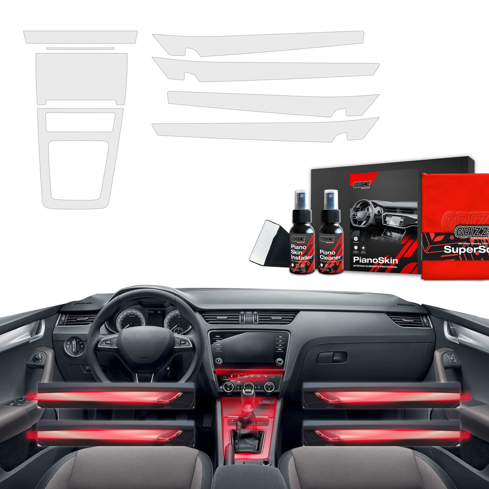 Scratch-resistant film for automotive interior elements