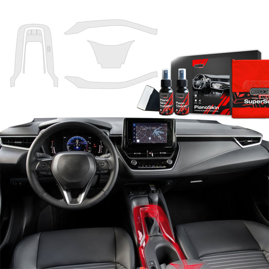 Scratch-resistant film for automotive interior elements