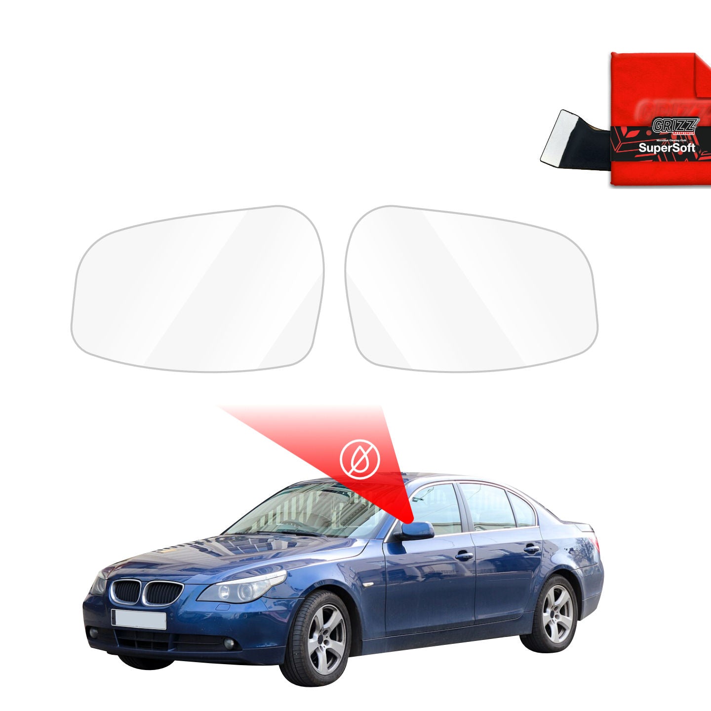 Rain protection film for exterior mirrors