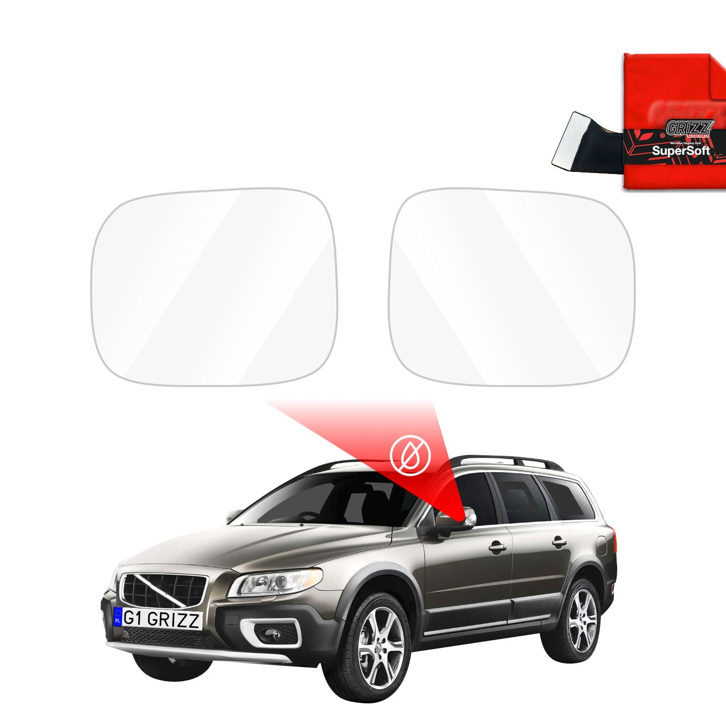 Rain protection film for exterior mirrors
