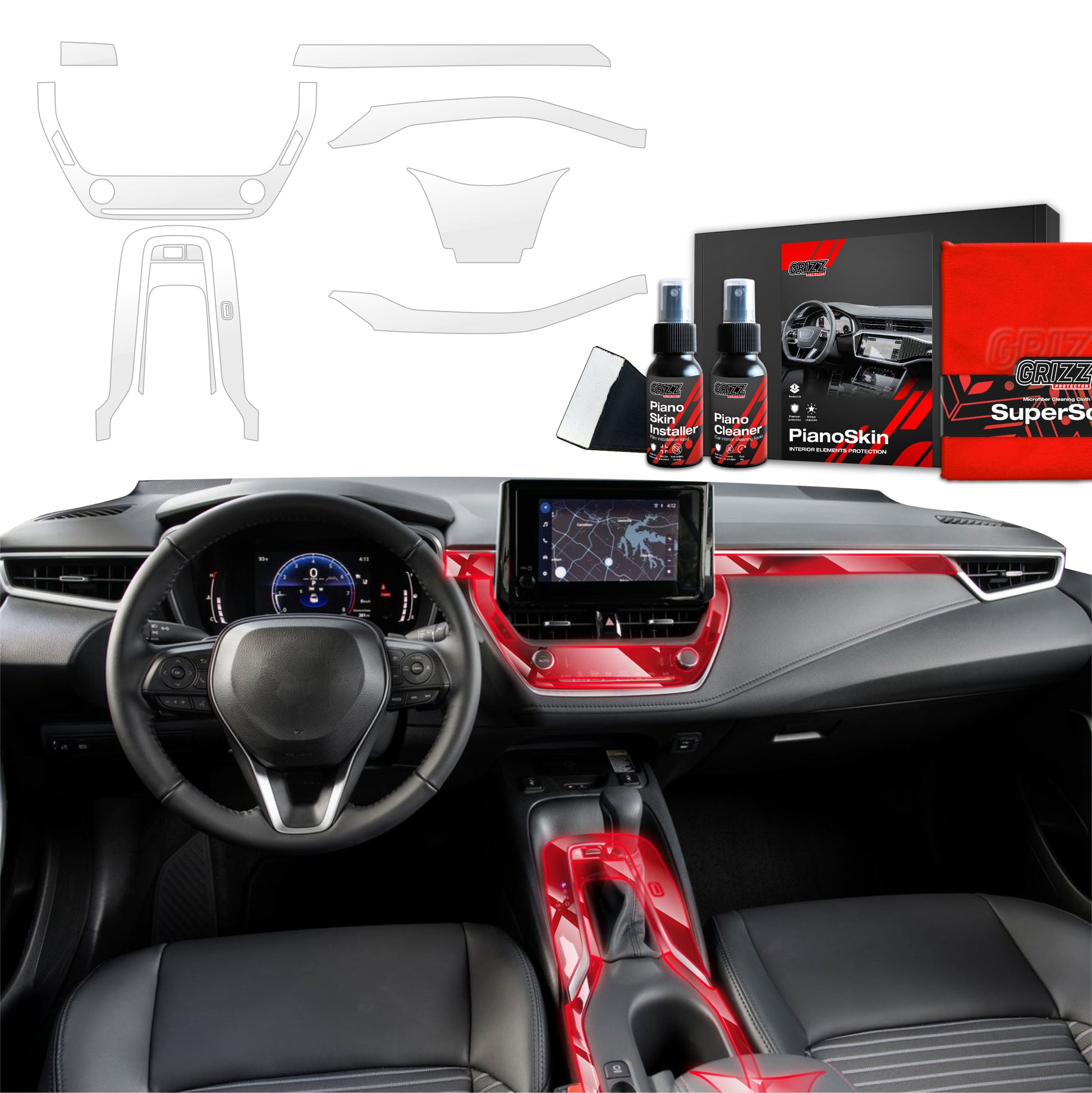 Scratch-resistant film for automotive interior elements