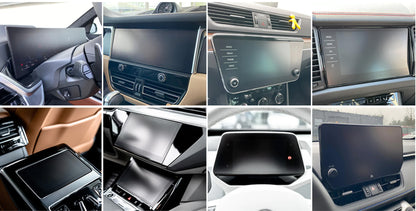 Anti-fingerprint screen protector for car touchscreen - examples